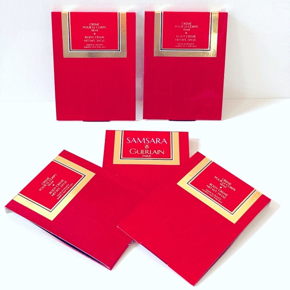 New Lot of 5x SAMSARA by GUERLAIN Perfumed Moisturizing Body Cream Samplers - Picture 3 of 3